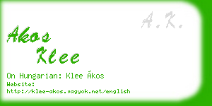 akos klee business card